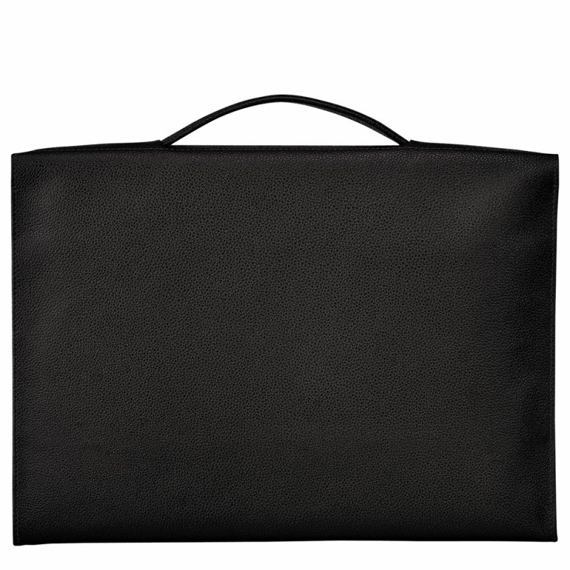 Black Longchamp Le Foulonne S Men's Briefcase Bags